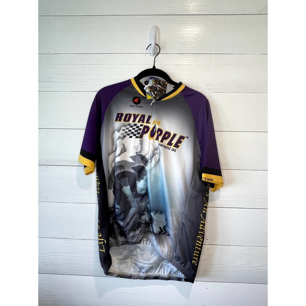 NWT Pactimo Biking Jersey, Pockets on Back, Royal Purple Synthetic Oil, Large